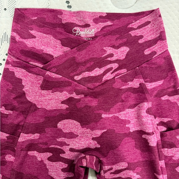Bombshell Sportswear Pink and White Camo Leggings - Picture 7 of 7